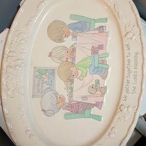 Precious Moments Cream and Pastel Serveware